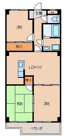 サンシャイン八幡前の物件間取画像